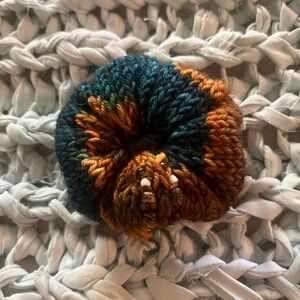 Multicolor Knitted Hair Scrunchie